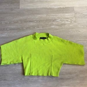Bright lime crop top